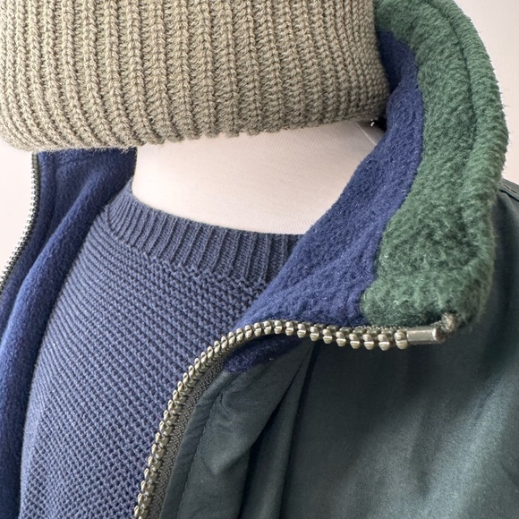 Rare vintage reversible winter jacket jet from the 90s | Medium | Forest Green - Picture 5 of 11